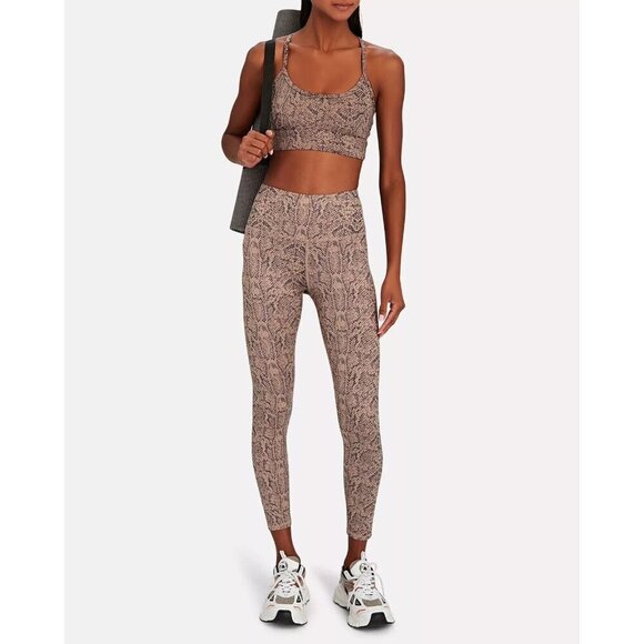 Varley Century 2.0 Snake Print High-Waisted Leggings Beige Black - Size Small (S - Picture 1 of 12